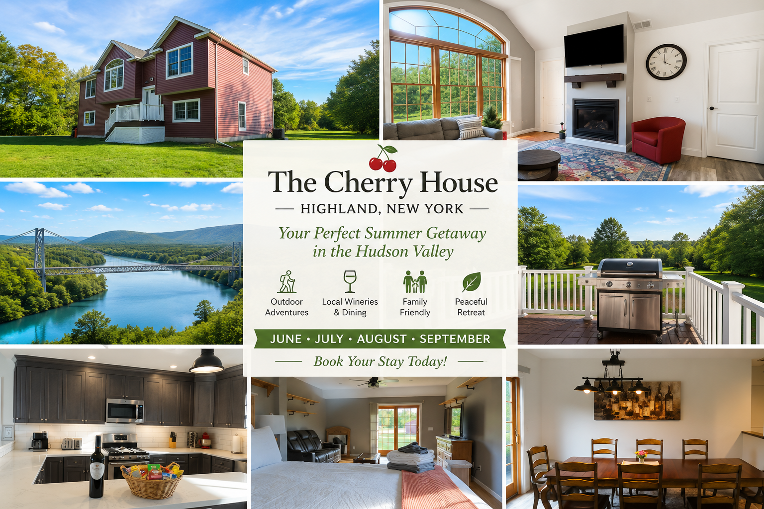 Summer & Early Fall Getaways in the Hudson Valley: Why The Cherry House in Highland, NY is the Perfect Place to Stay